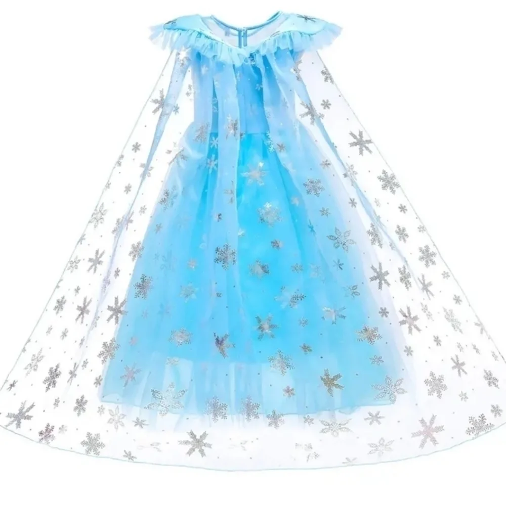 New 5 PC girls kids princess blue costume dress imagination play 3-4 year old